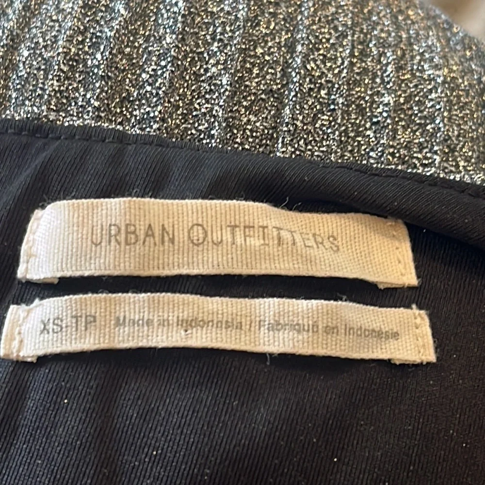 Urban Outfitters Womens Florence Metallic Mini Dress Size XS Silver Holiday NWT